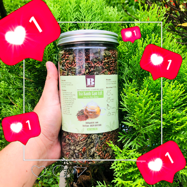 Trà Xanh Gạo Lứt Rang Brown Rice 500gr