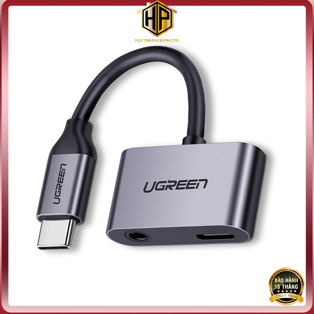 Ugreen 50596 - cáp usb type c ra audio 3.5mm và usb-c cao cấp