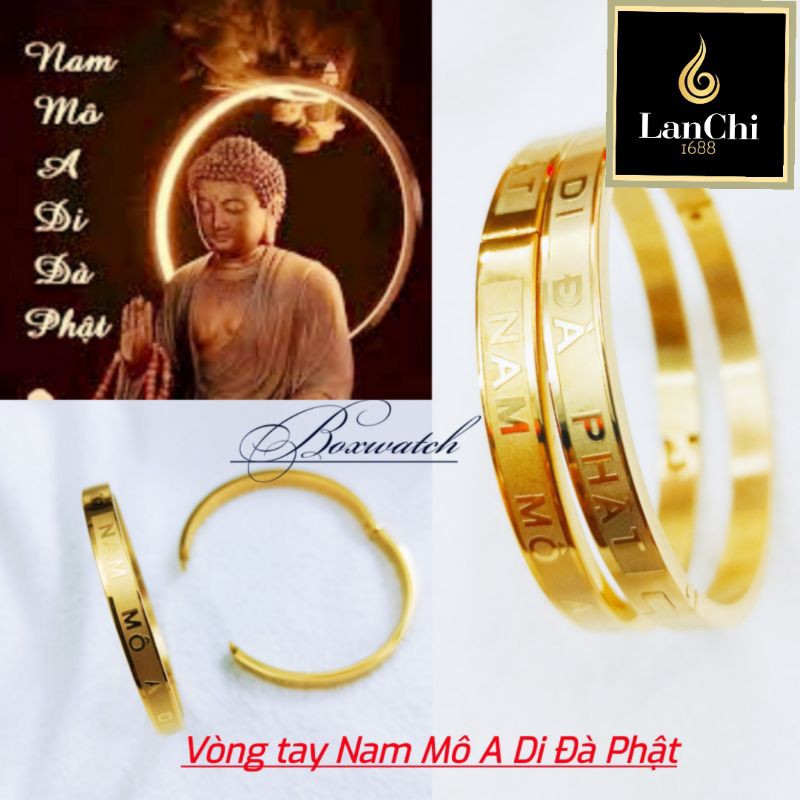 Vòng nam mô a di đà phật màu vàng,vòng a di đà phật,vòng phật giáo,trang sức phật giáo,không rỉ sét không đen