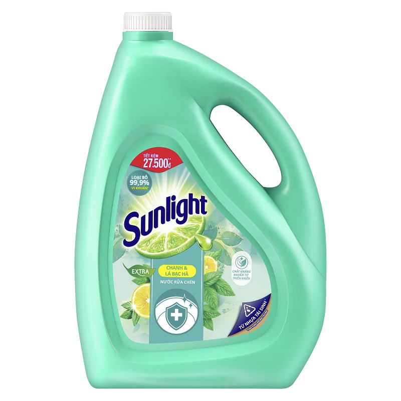 Can Nước rửa chén Sunlight 3.6kg Matcha Trà Nhật Bản
