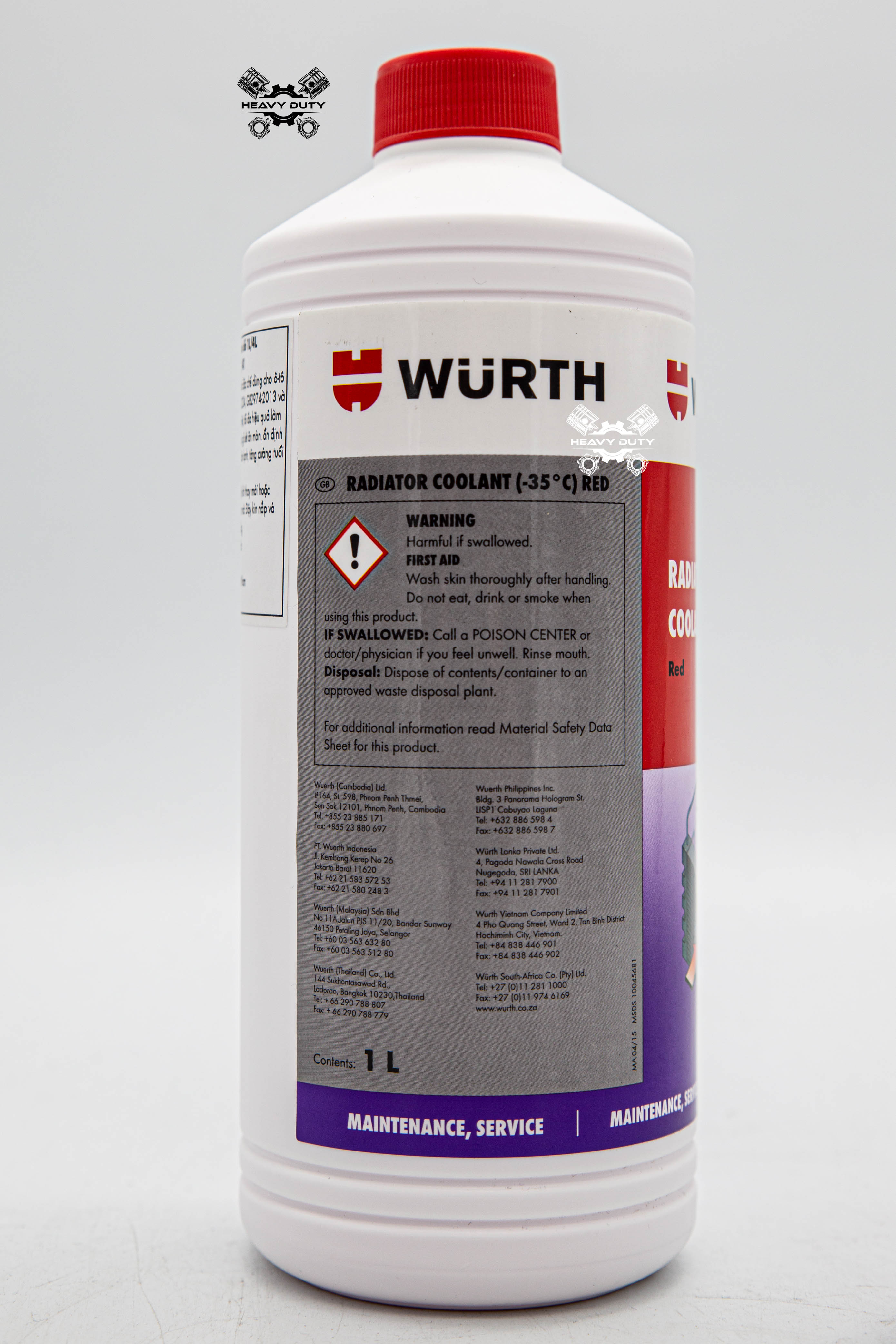 [HCM]Nước Làm Mát Đỏ - Wurth Radiator Coolant Red [1L]