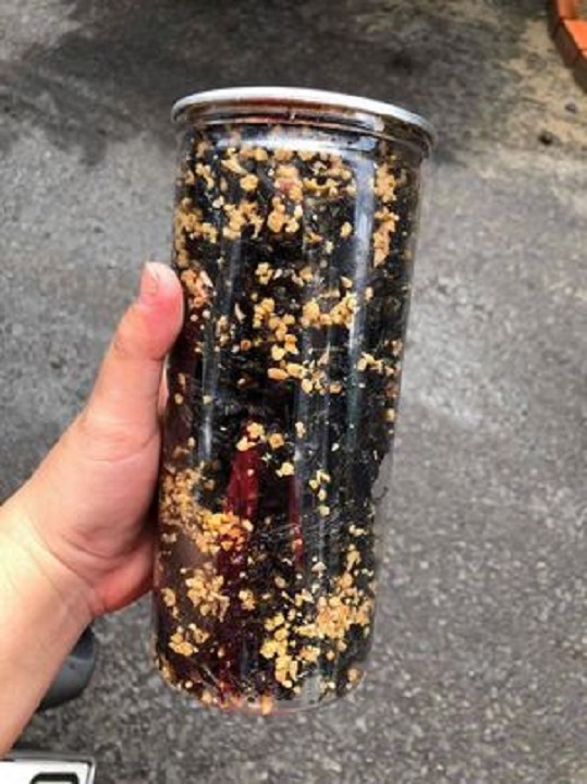 Rong biển cháy tỏi lon pet 100g