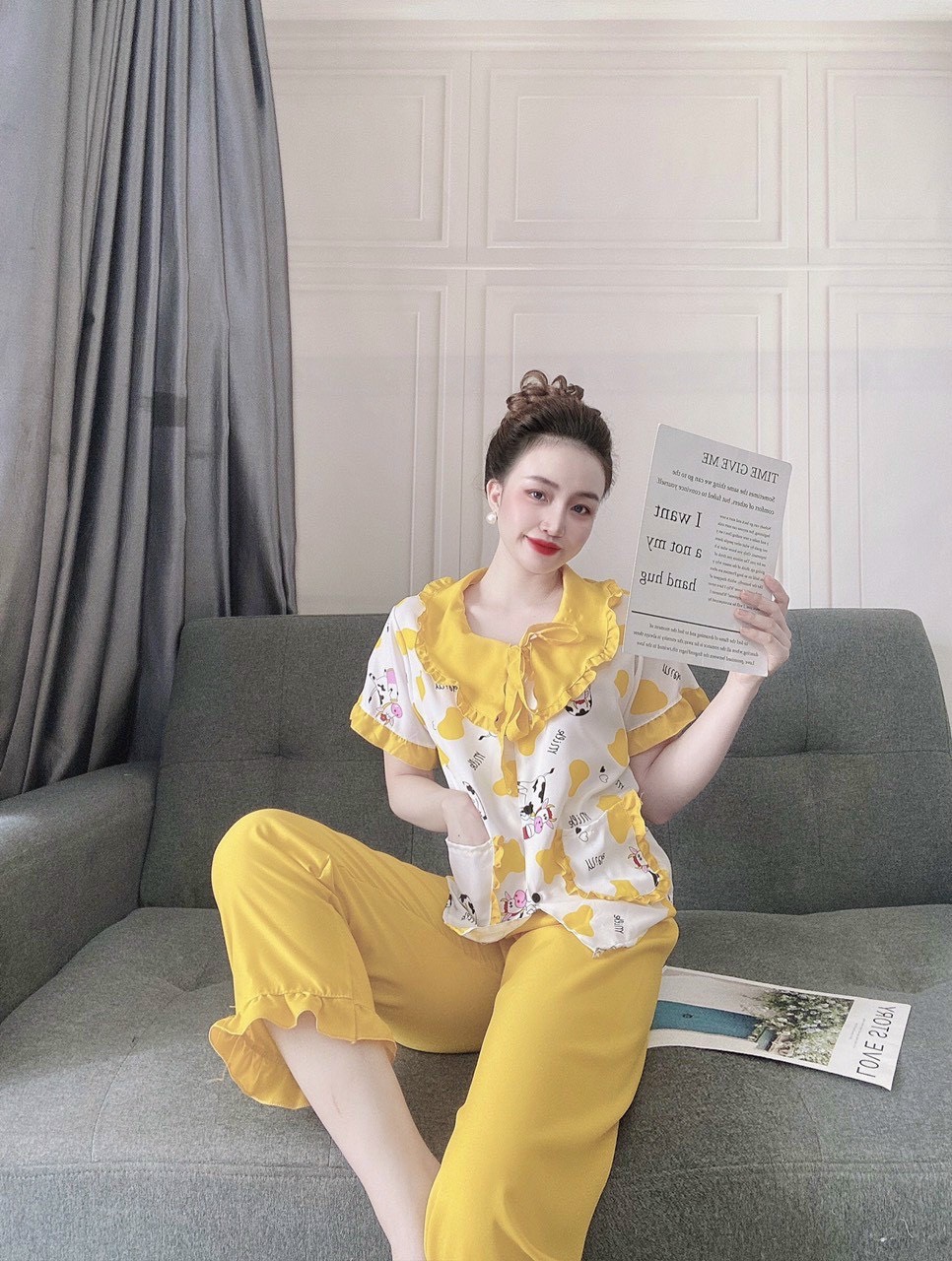 [HCM]Đồ bộ dài kate mịn tiểu thư