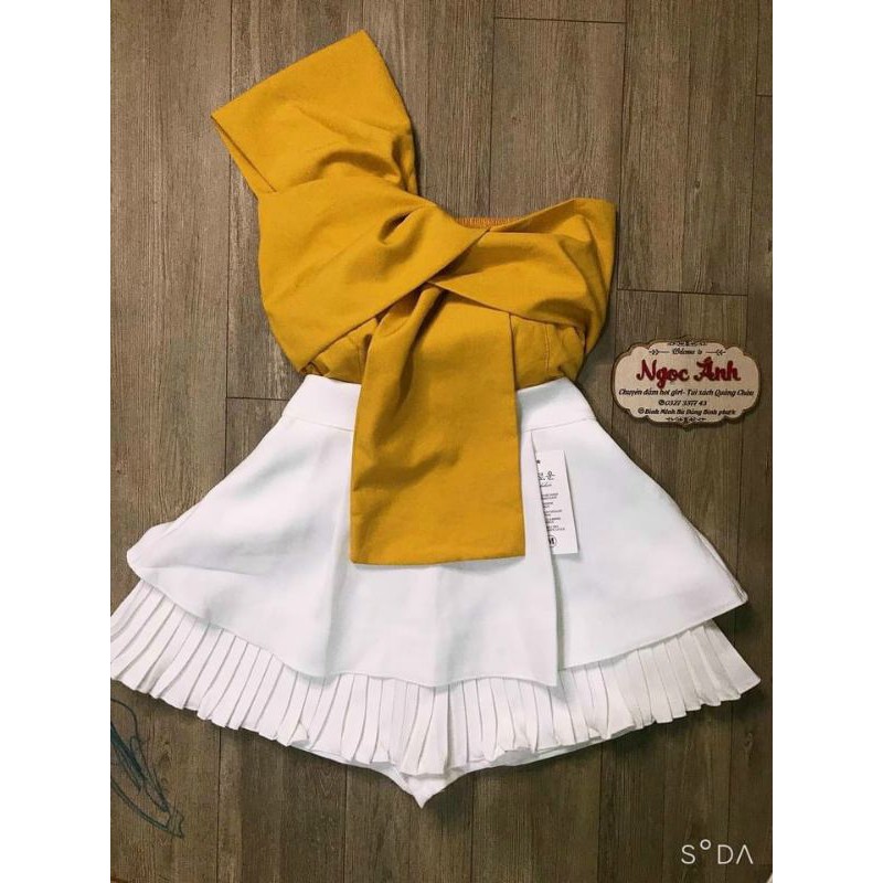 Áo Nơ Bắt Chéo Hở Vai Xinh