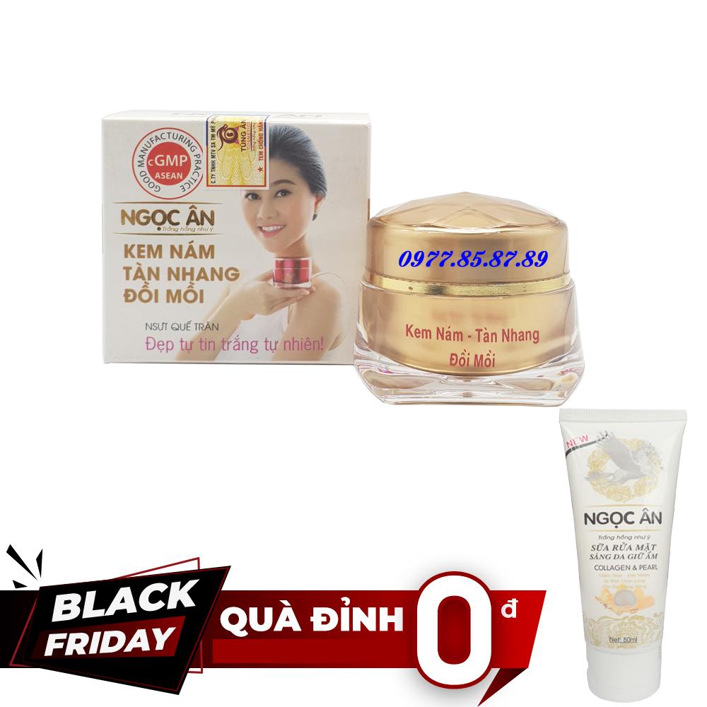 Mỹ phẩm NGỌC ÂN - Kem Nám Tàn nhang Đồi mồi (12g) + TẶNG sữa rửa mặt