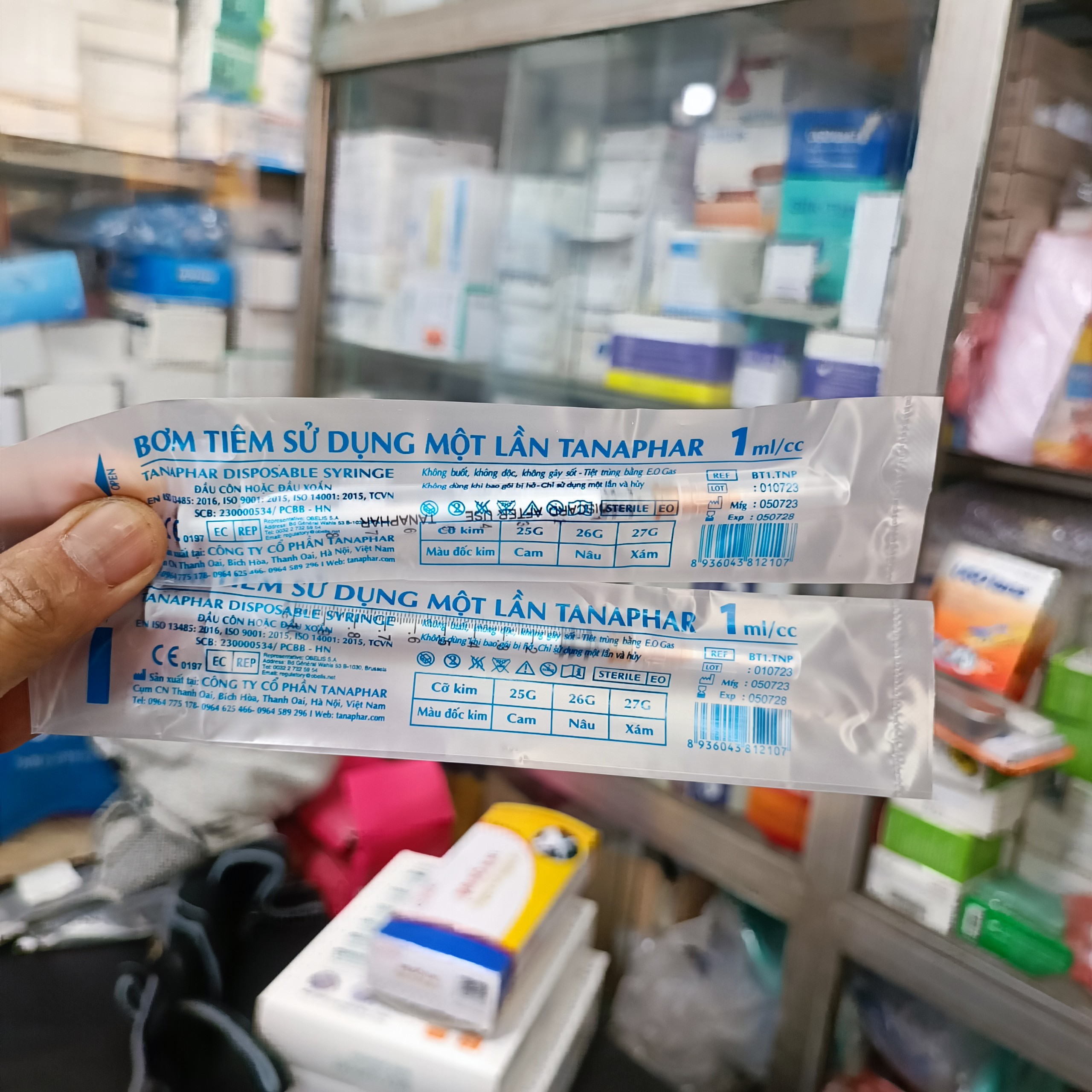 10 Bơm Tiêm 1ml 1cc 25G Sử Dụng 1 Lần