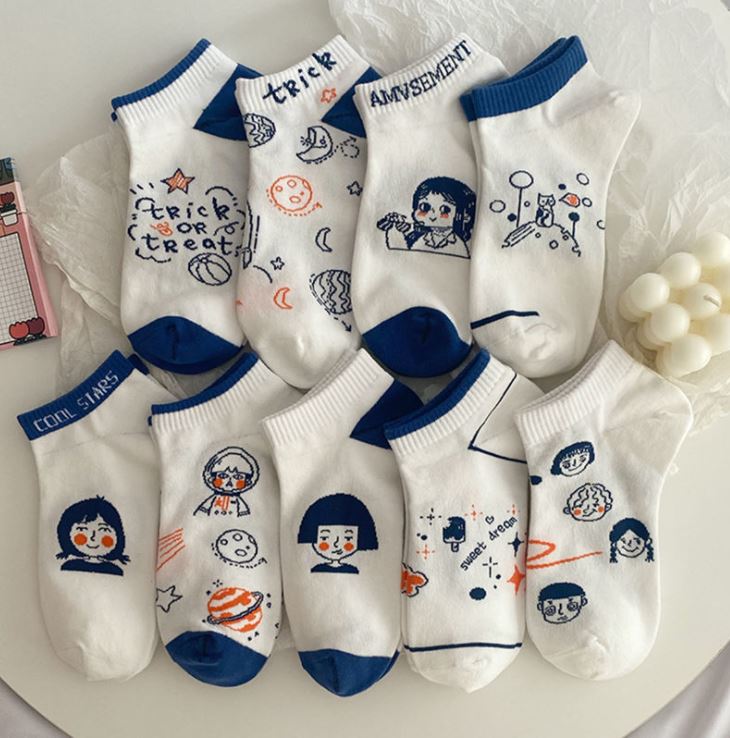Set 10 đôi tất ngắn cổ nữ mix hình ss2