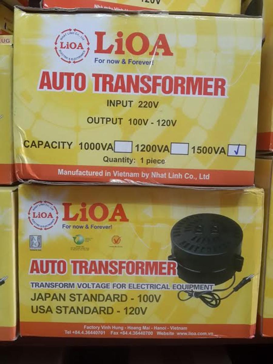 Biến áp đổi nguồn hạ áp Lioa DN015 1P - 1500VA