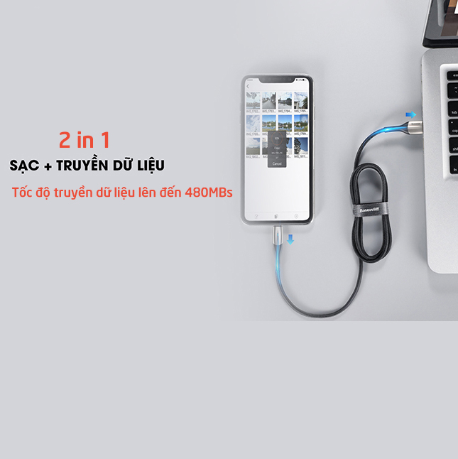 Cáp sạc nhanh Baseus Chính hãng USB iPhone