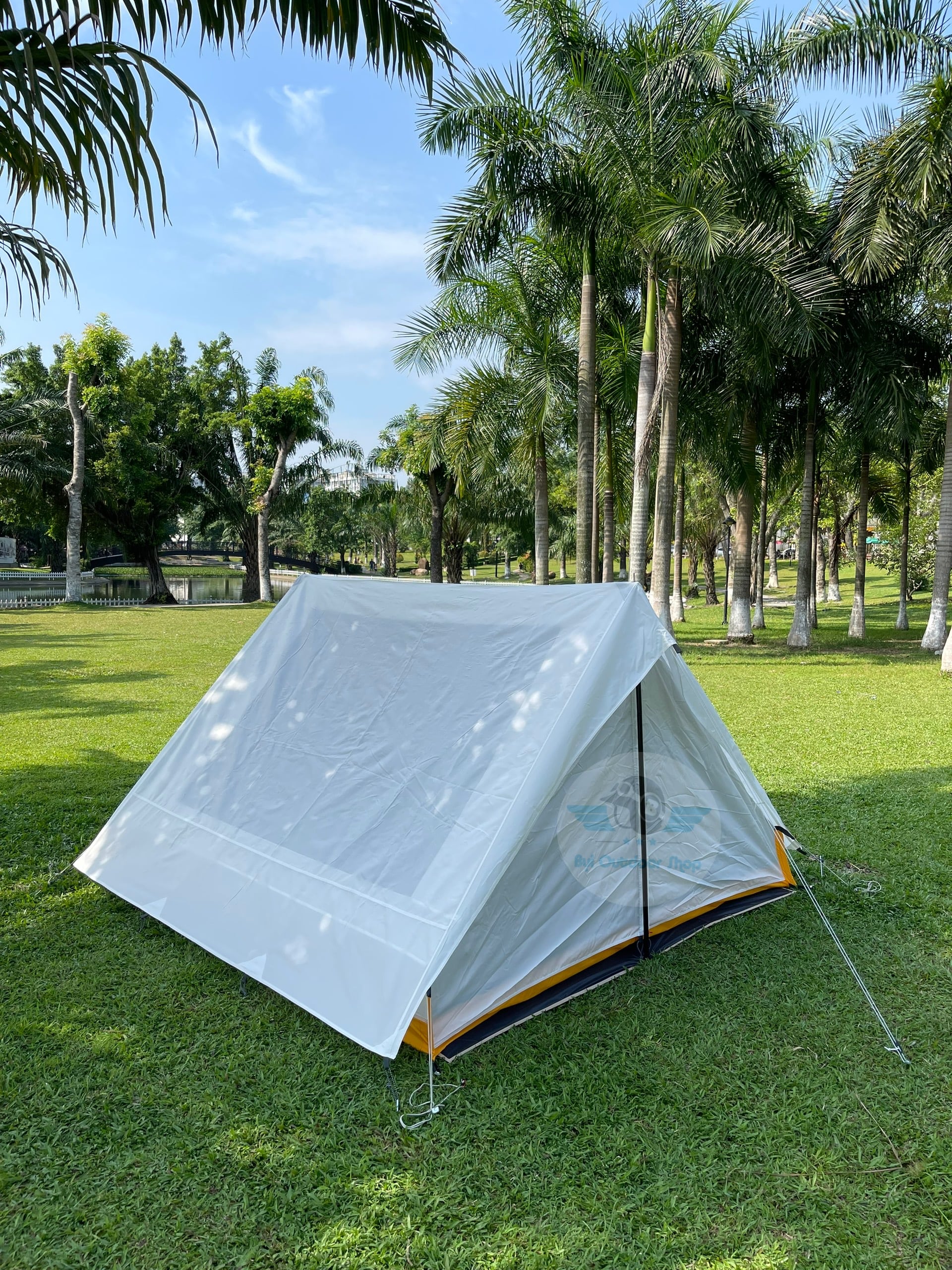 Lều cắm trại 4-5 người Vintage Home vải PU màu Trắng