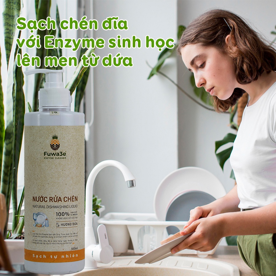 Nước rửa chén hữu cơ fuwa3e. 500ml