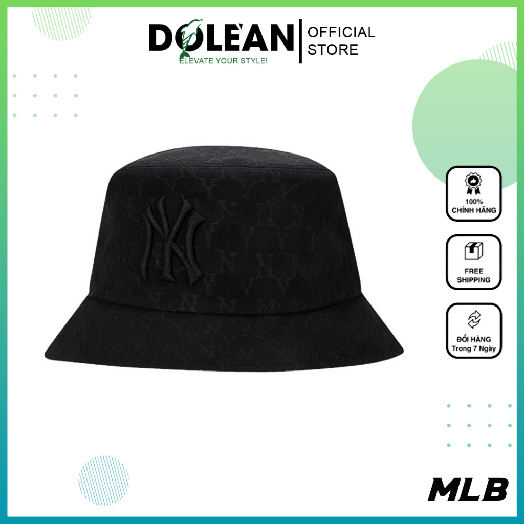 Nón MLB Monogram Bucket Hat White GRADATION NY 3AHTM2423