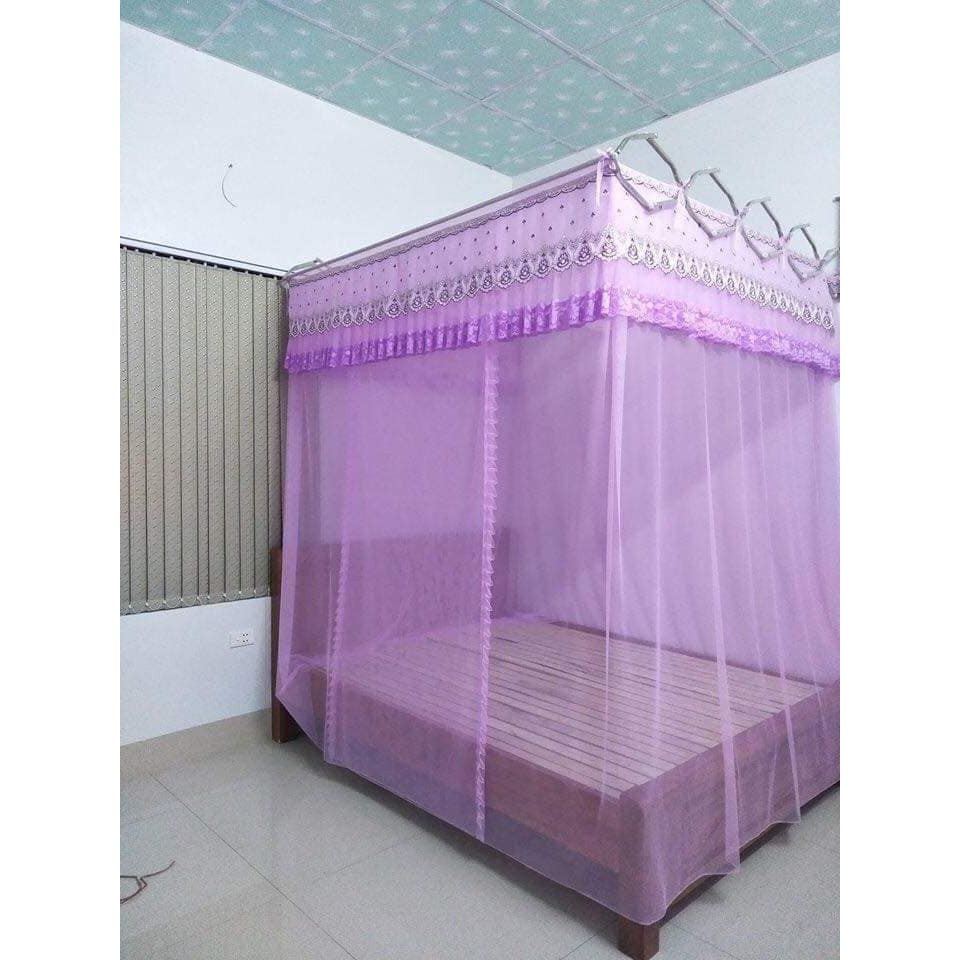 [GIẢM GIÁ SỐC] màn khung xếp gọn, màn tuyn lạnh TRỌN BỘ (nhiều kiểu ren đẹp)
