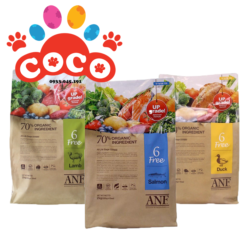 ANF 6 FREE - HẠT HỮU CƠ DÀNH CHO CHÓ BAO 6KG