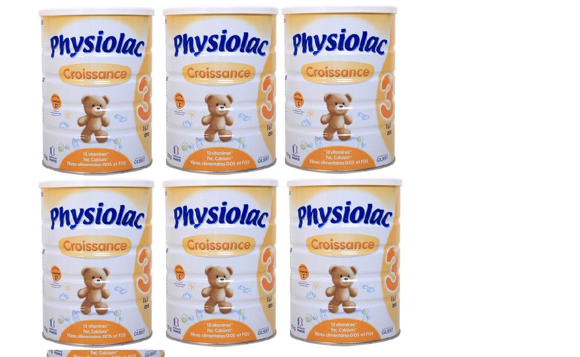 Bộ 6 hộp Physiolac Croissance số 3 900g ( dành cho trẻ từ 1 - 3 tuổi)