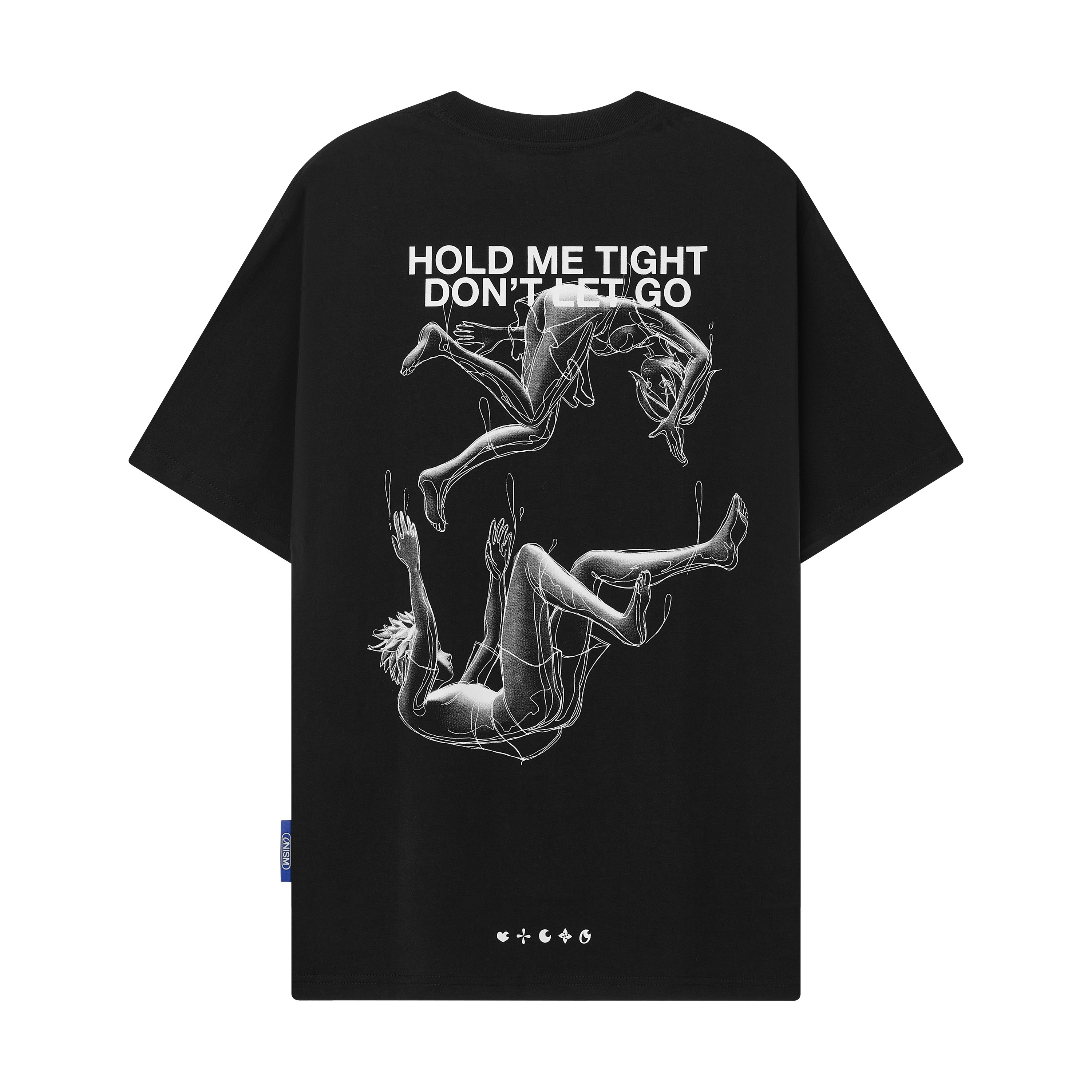 Áo thun unisex Onism hold me màu đen - Basic tee Onism