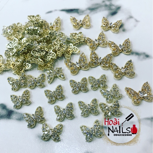 Bướm đá đính móng tay(1 con) Phụ kiện Nail