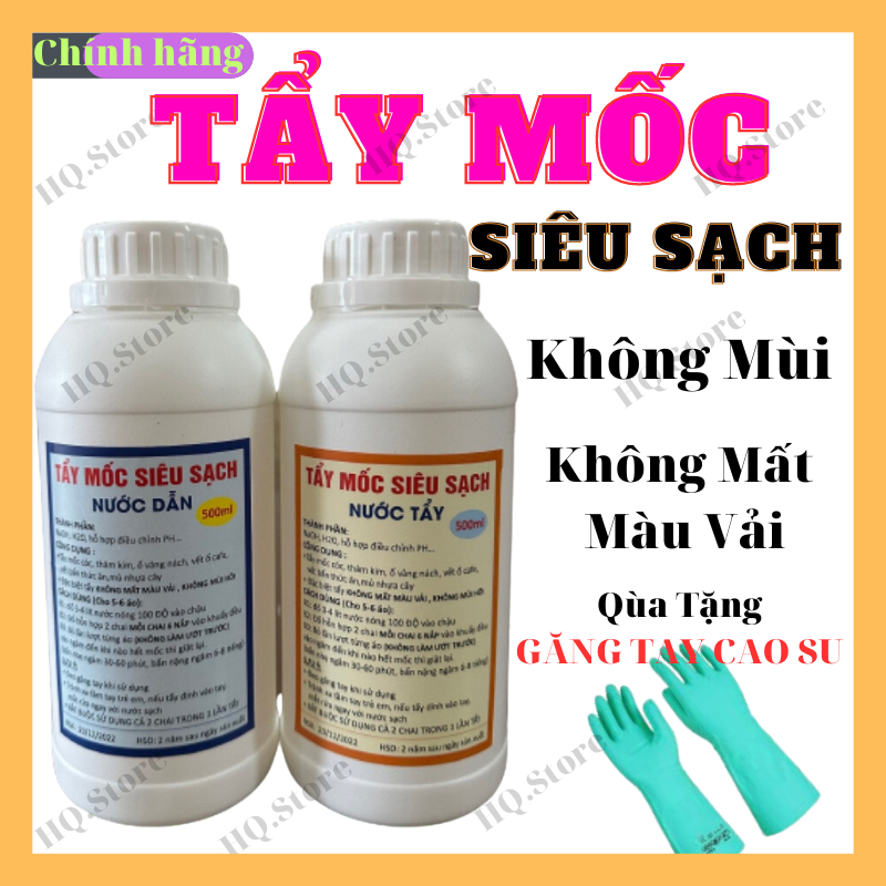 Tẩy mốc quần áo màu, áo trắng