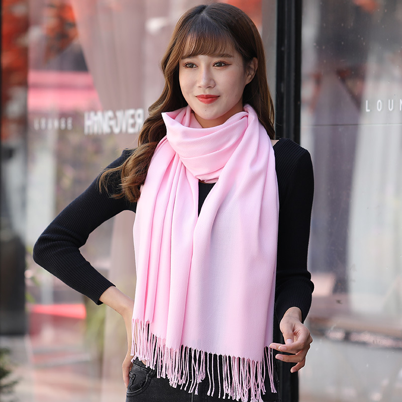 Khăn choàng cổ, khăn dạ len quàng cổ thời trang nam nữ cashmere k02 l'bera