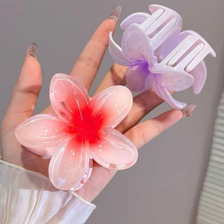 [GIFT - MÀU NGẪU NHIÊN] Kẹp tóc hoa sứ nhiều màu sắc loại lớn 8cm