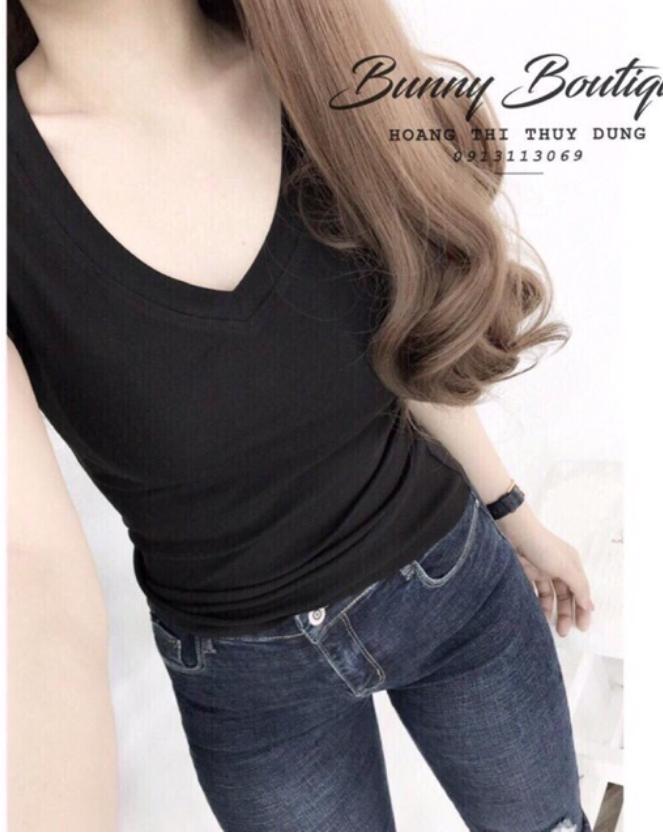 Áo thun body nữ cổ tim