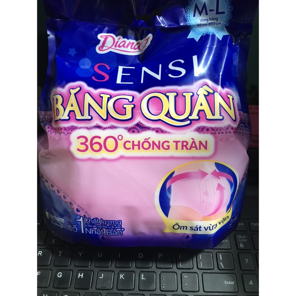 (Combo 10 Gói) Bvs Diana Ban Đêm Dạng Quần (M - L (85-105))
