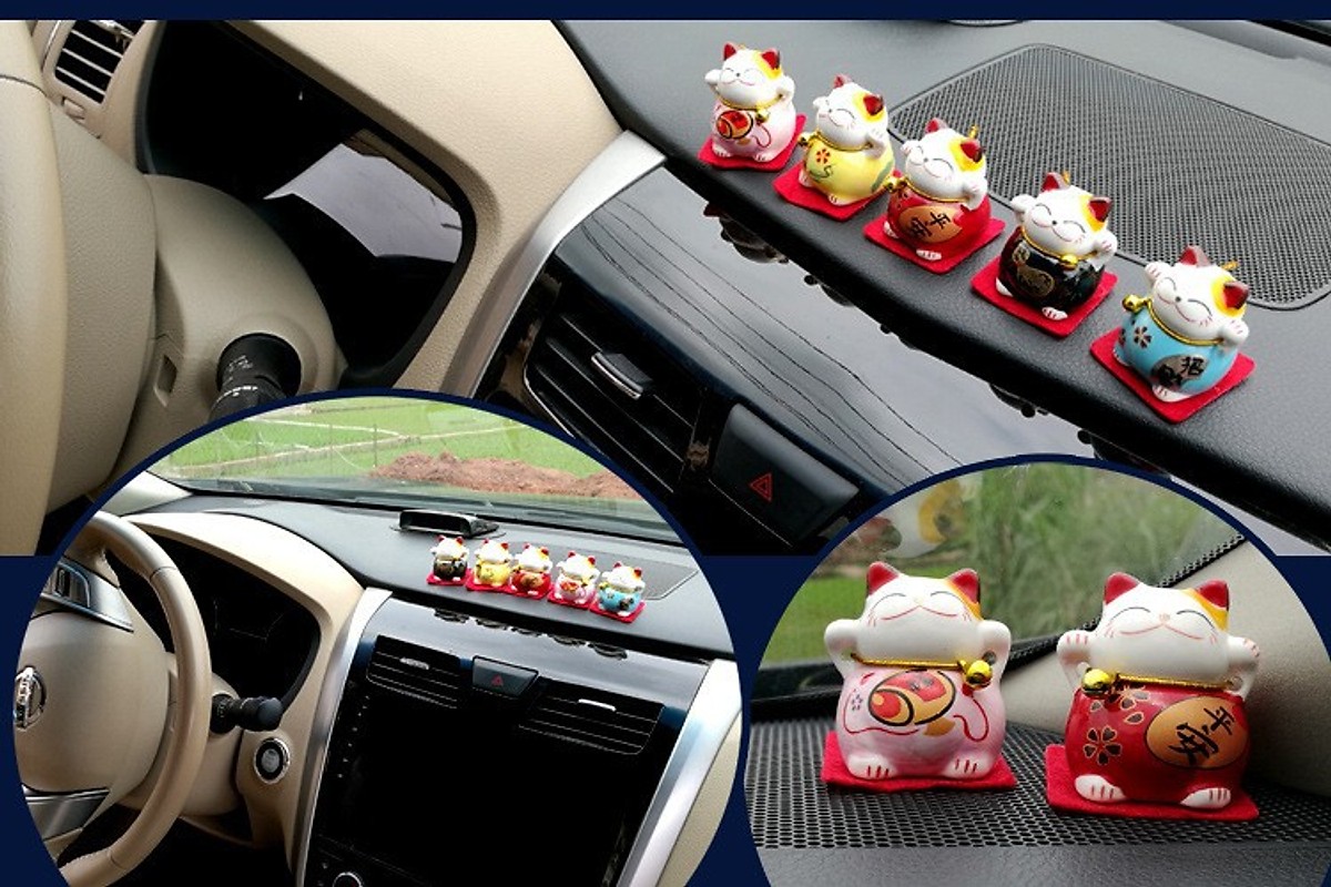 Bộ mèo thần tài mini may mắn tài tộc