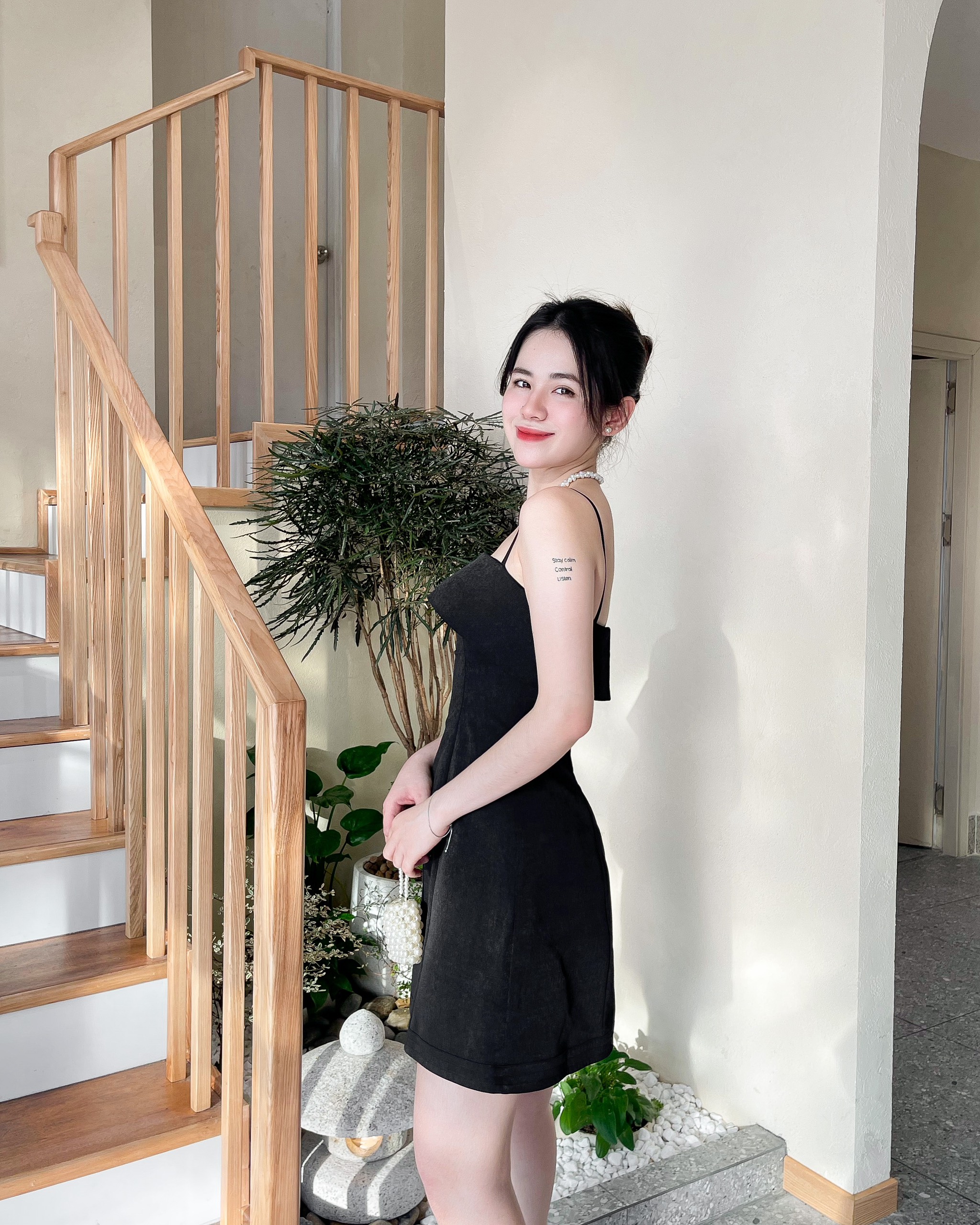 ZAREEN | ĐẦM 2 DÂY DÁNG A DAX54 - ĐEN
