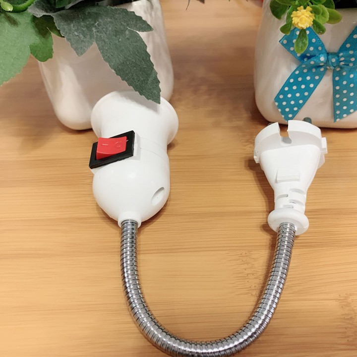 Eyeless lamp spring bend 360 degree have switch eyeless E27