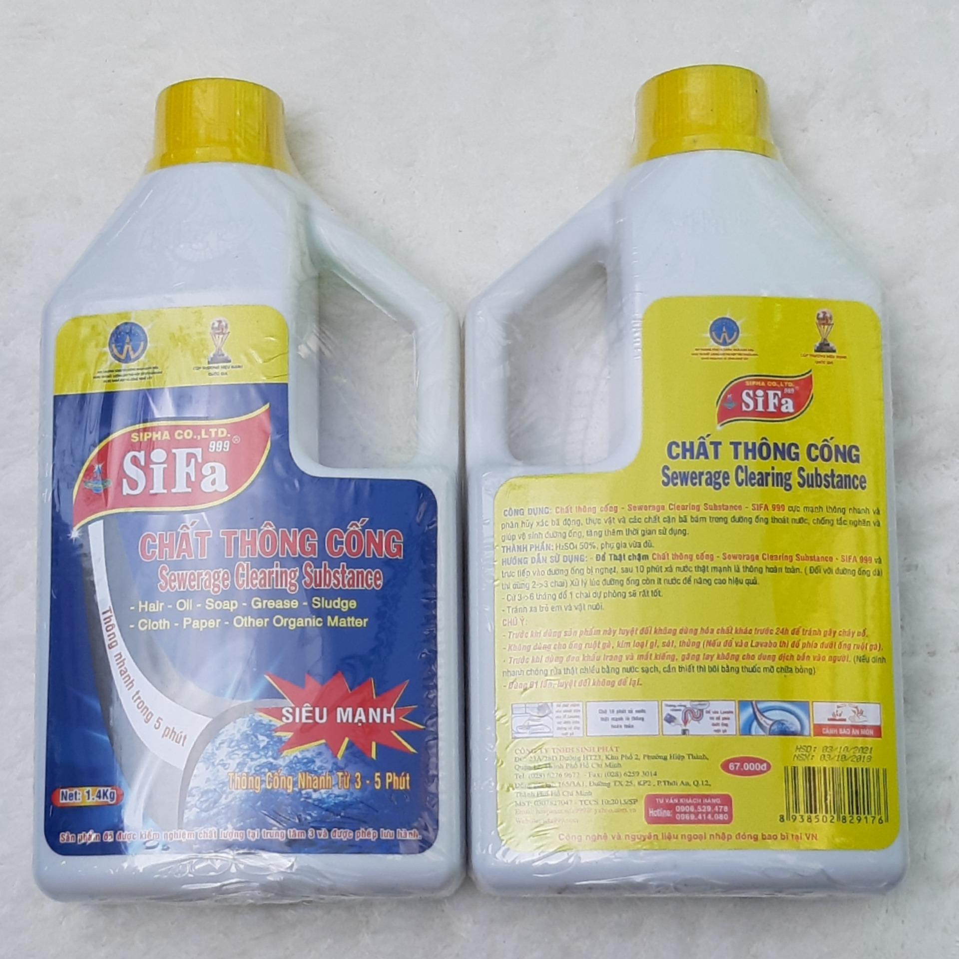 Chất thông tắc cống chống hôi Siêu mạnh 5 phút 1400g Sifa