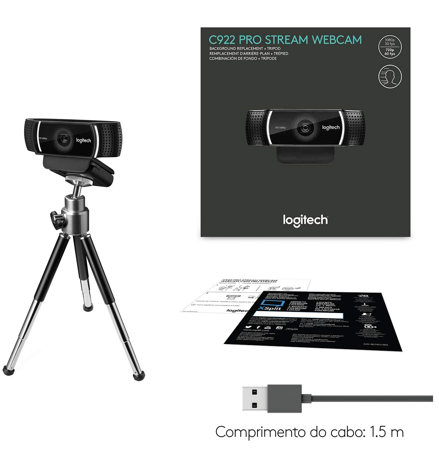 [HCM]Webcam Logitech C922 Optimized For Streaming (New) - Hàng Chính Hãng