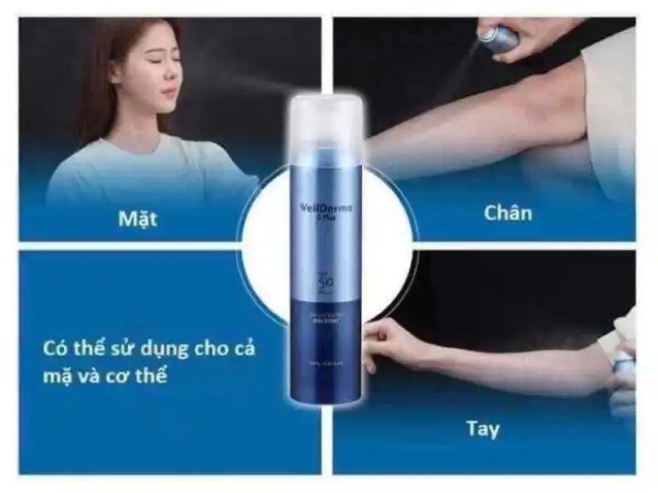 Xịt Chống Nắng Wellderma G PLus Cooling Sun Spray | Lazada.vn