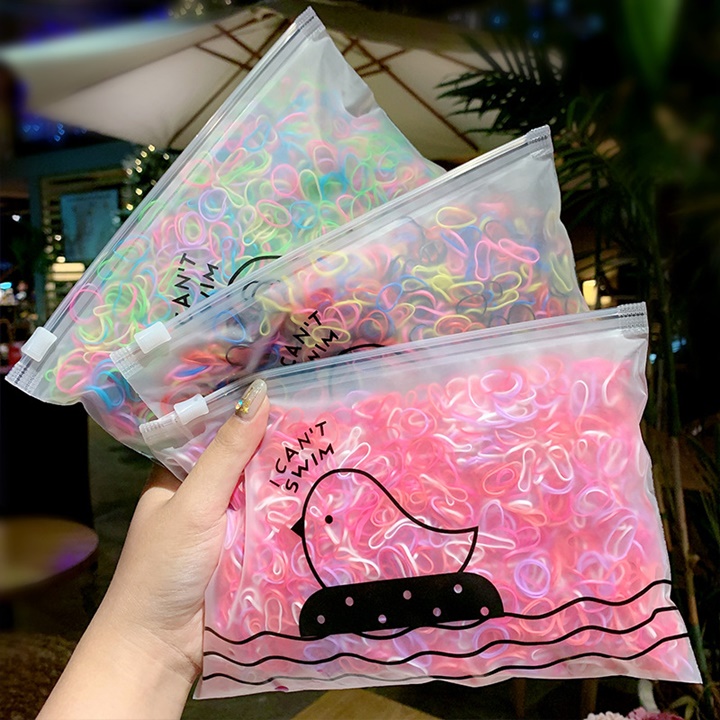 1000 thun cột tóc cho bé có túi đựng