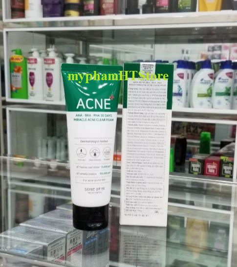 Sữa Rửa Mặt Some By Mi AHA.BHA.PHA 30 Days Miracle ACNE Clear Foam 100ml
