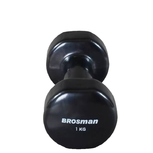 Tạ tay 1kg Brosman nhập khẩu (Tạ sắt 1kg màu đen)