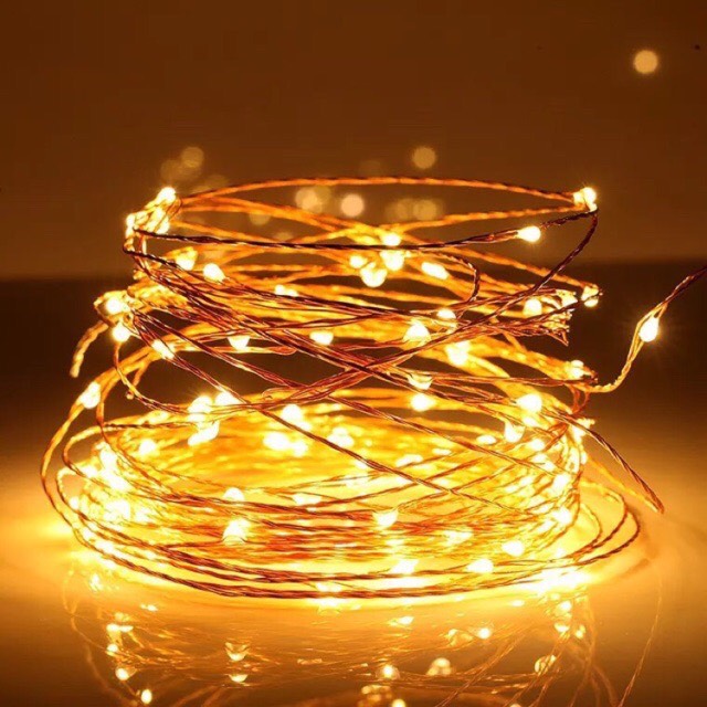 Đèn led decor phòng ngủ đèn đom đóm dùng pin usb 3M đèn ngủ decor phòng ngủ trang trí phòng hoặc đèn trang trí noel
