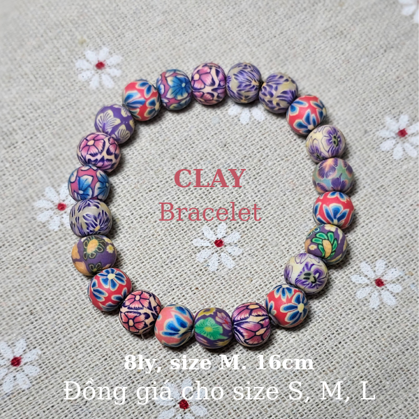 Top bán chạy - 220909 vòng tay may mắn kimono, vòng đất sét nhật bản, 10ly, sản phẩm hand made