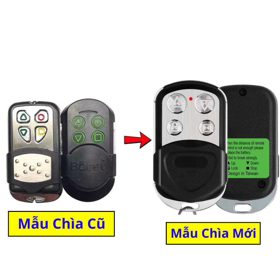 Chìa khóa Remote Cửa Cuốn Bosdoor 5
