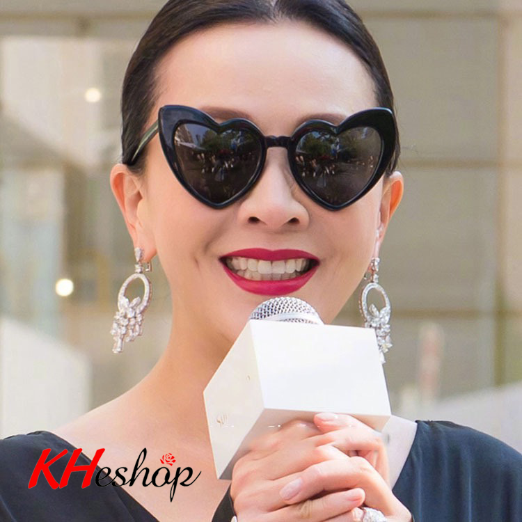 Kính Râm phiên bản Hàn Quốc Trái Tim ngọt ngào, chụp ảnh sinh nhật, bản lề kim loại cao cấp mã Y8805 - kheshop