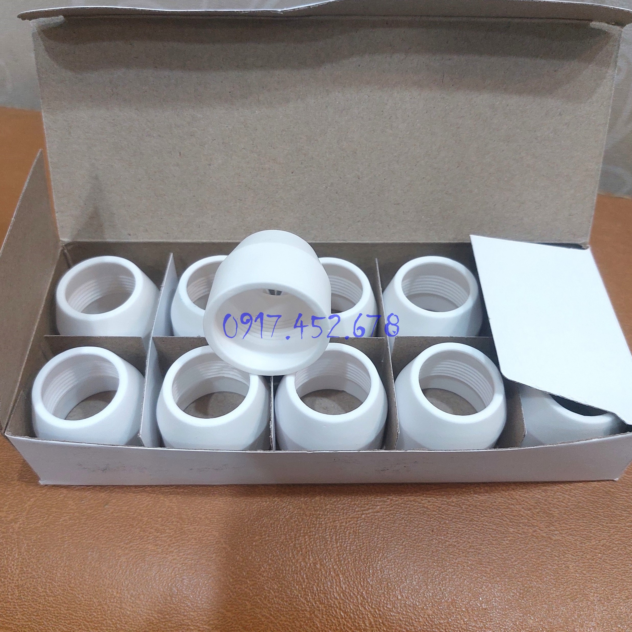 Chụp sứ mỏ cắt plasma P80, hộp 10 chiếc