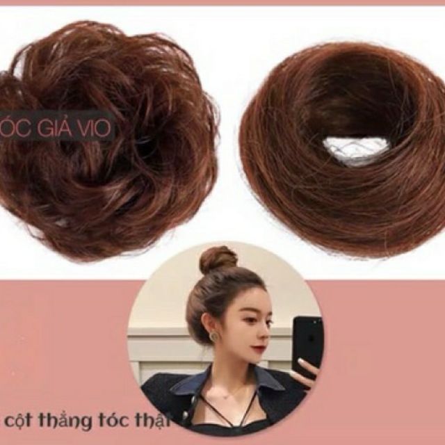 Tóc Cột Búi Thẳng||Tóc Thật 100%