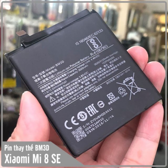 Pin xịn thay thế xiaomi mi 8 se / mi 8se mới 100% - bh 6 tháng