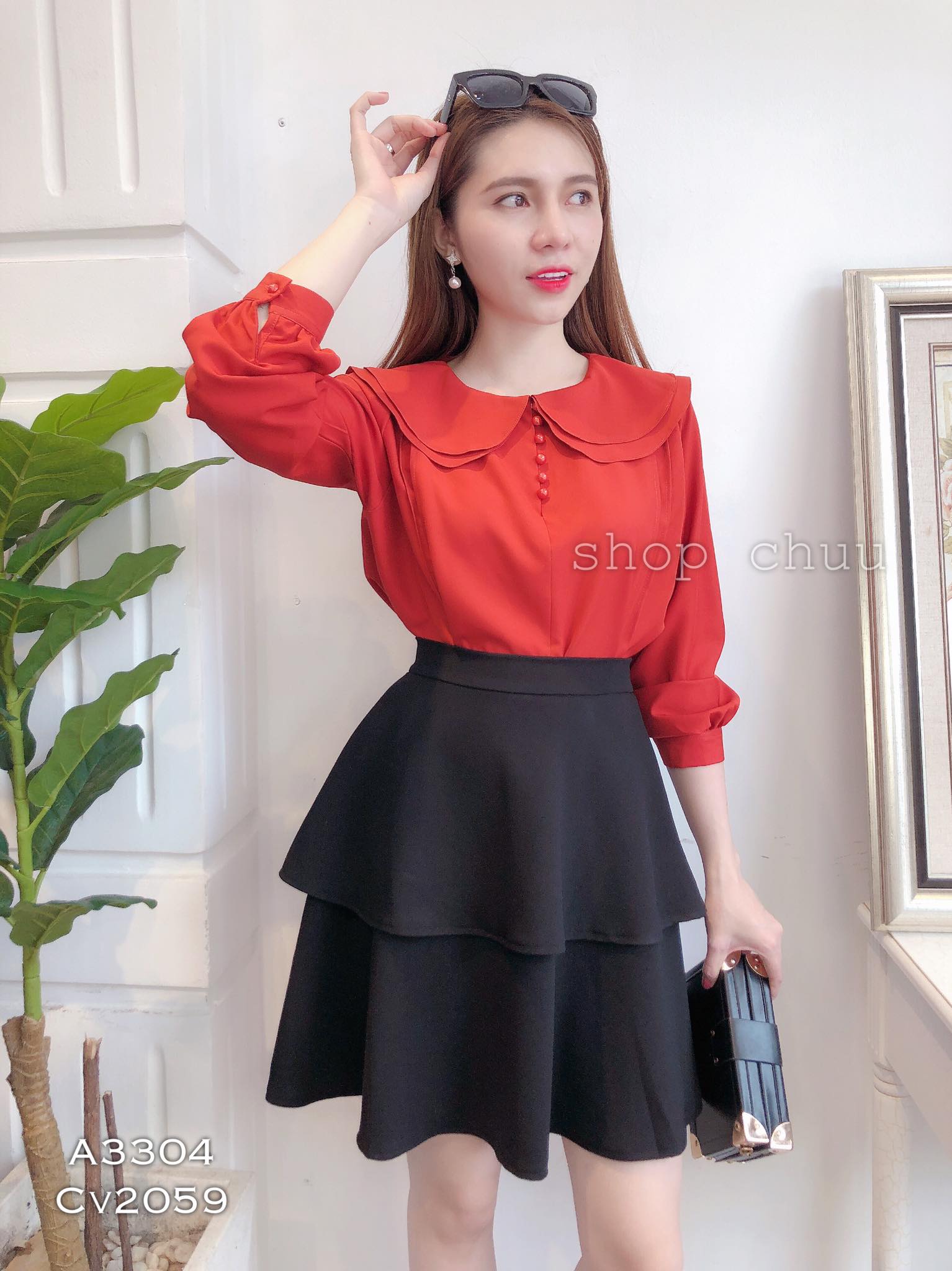 Chân váy xòe 2 tầng CHUU CV2059