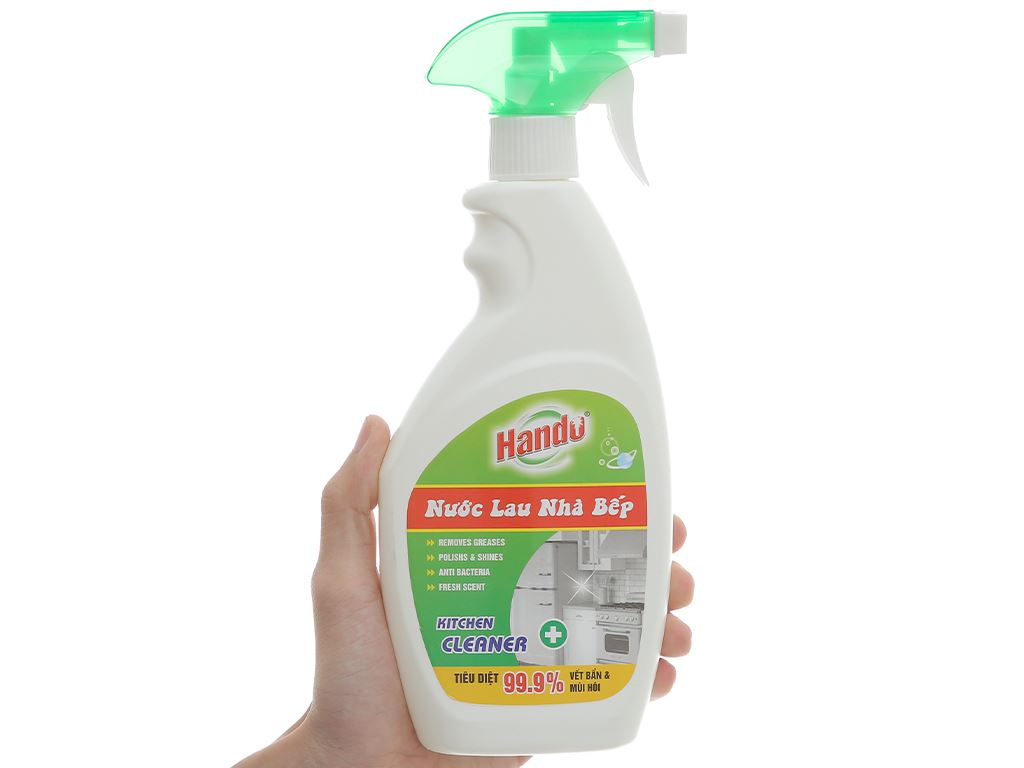 Nước lau nhà bếp làm sạch nhanh vết bẩn do dầu mỡ thức ăn Hando 500ml