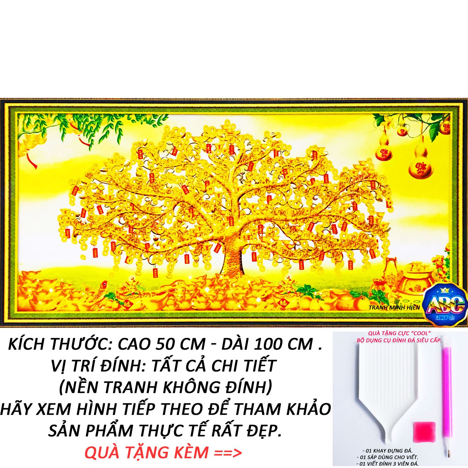 Tranh đính đá 5D  - Song Hùng Tao Ngộ 01  - Tranh Mỹ Thuật Minh Hiền