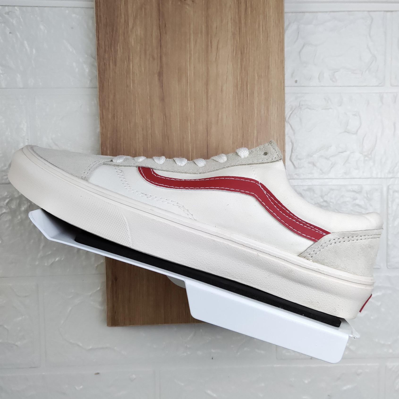 Giày Thể Thao Vans Style36 Viền Đỏ Da Lộn Cao Cấp Fullbox