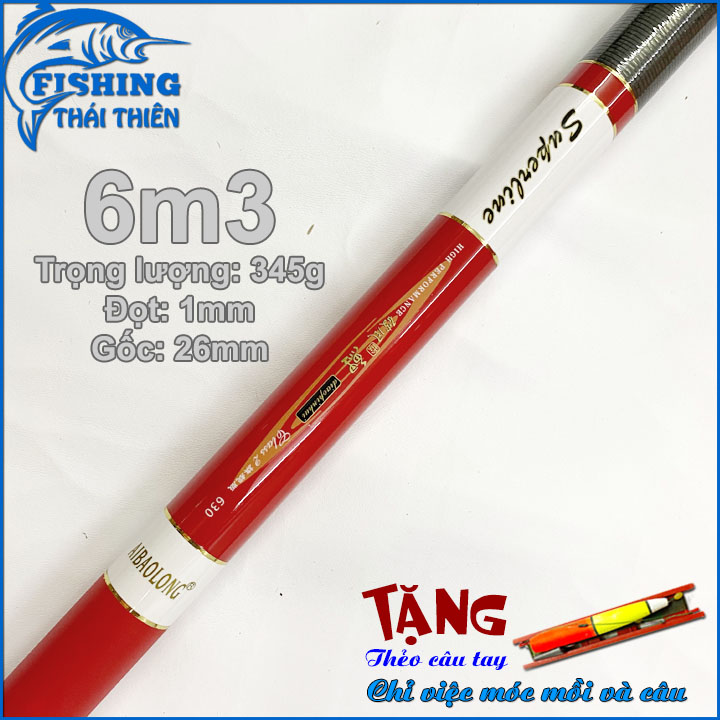Cần câu tay carbon Superline 6m3