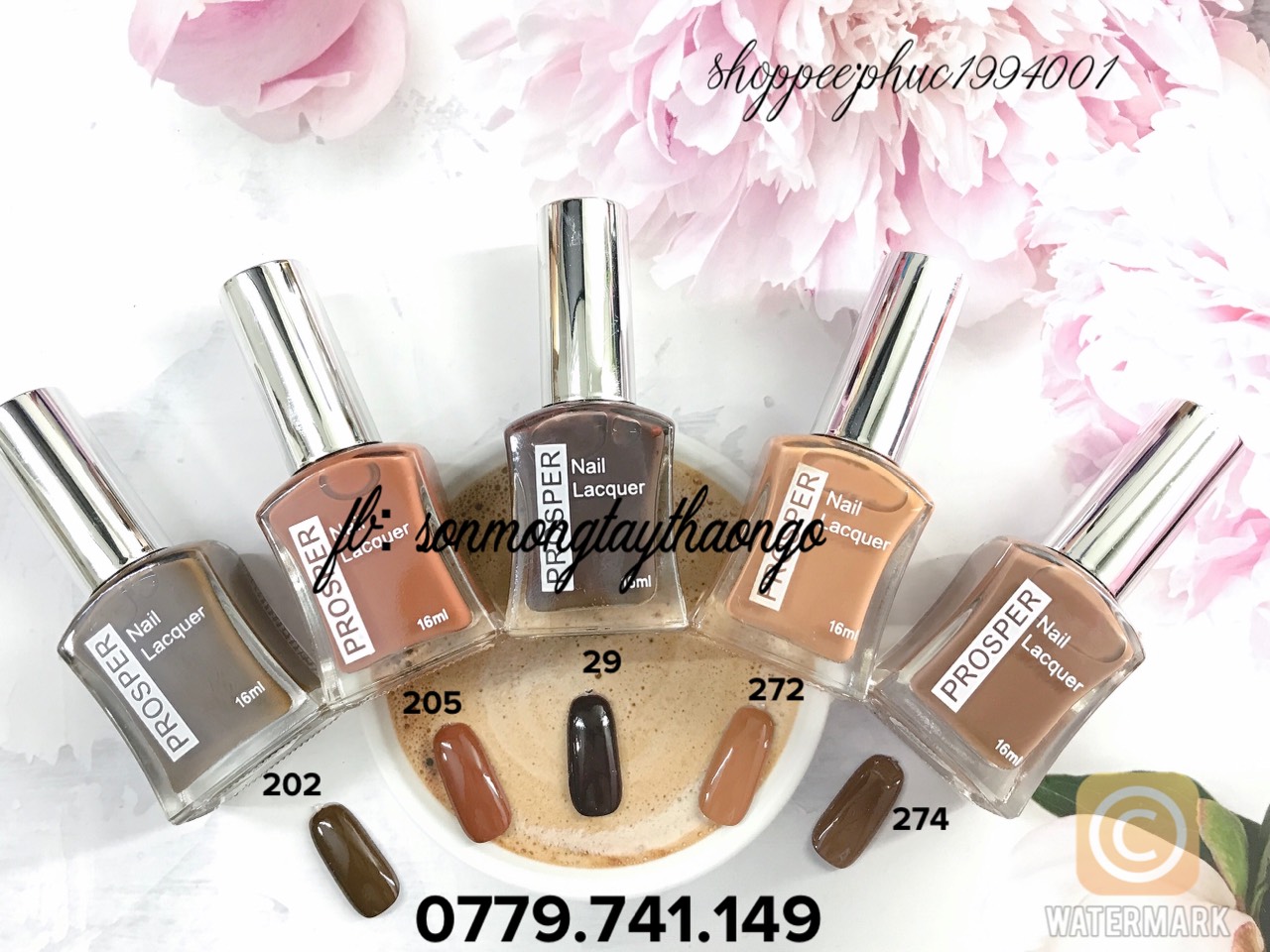 Sơn móng tay Prosper Siver 16ml (sơn thường)