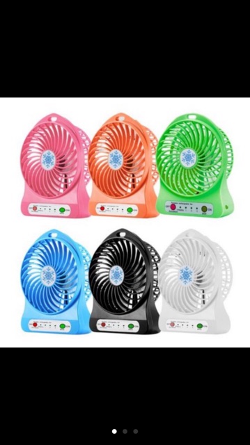 Quạt 3 Tốc Độ Kèm Pin Sạc Để Bàn.