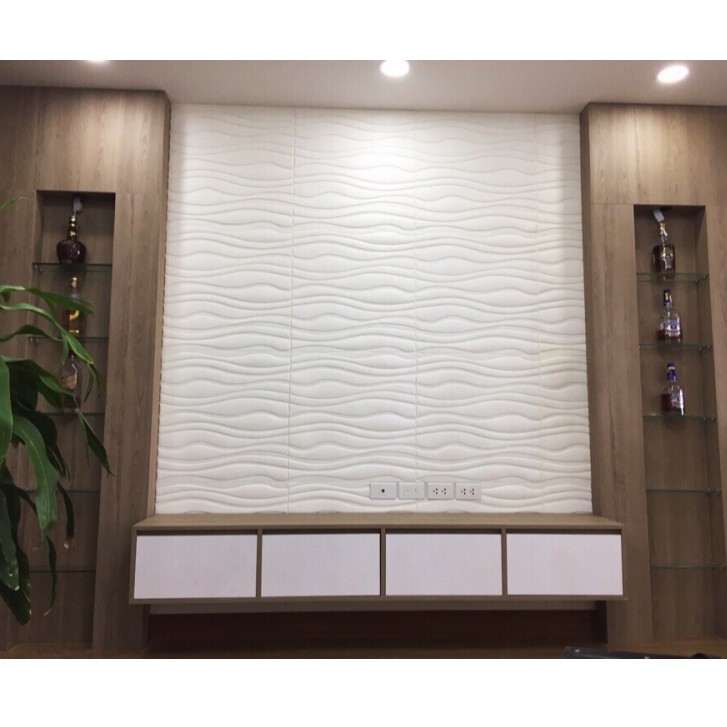Xốp dán tường 3d Vân Sóng 70x77cm
